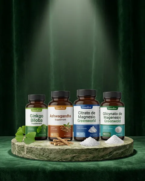Combo de ginkgo y ashwagandha