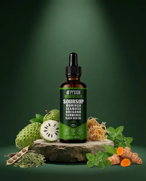 Gotas de guanábana y moringa