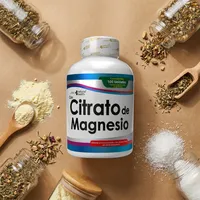 Masticables de magnesio con sus ingredientes naturales alrededor