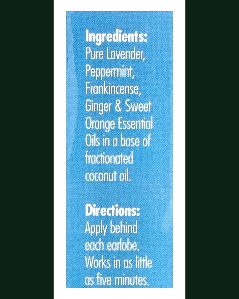 El lado de la caja de Vertigo Ease con los ingredientes y el modo de uso